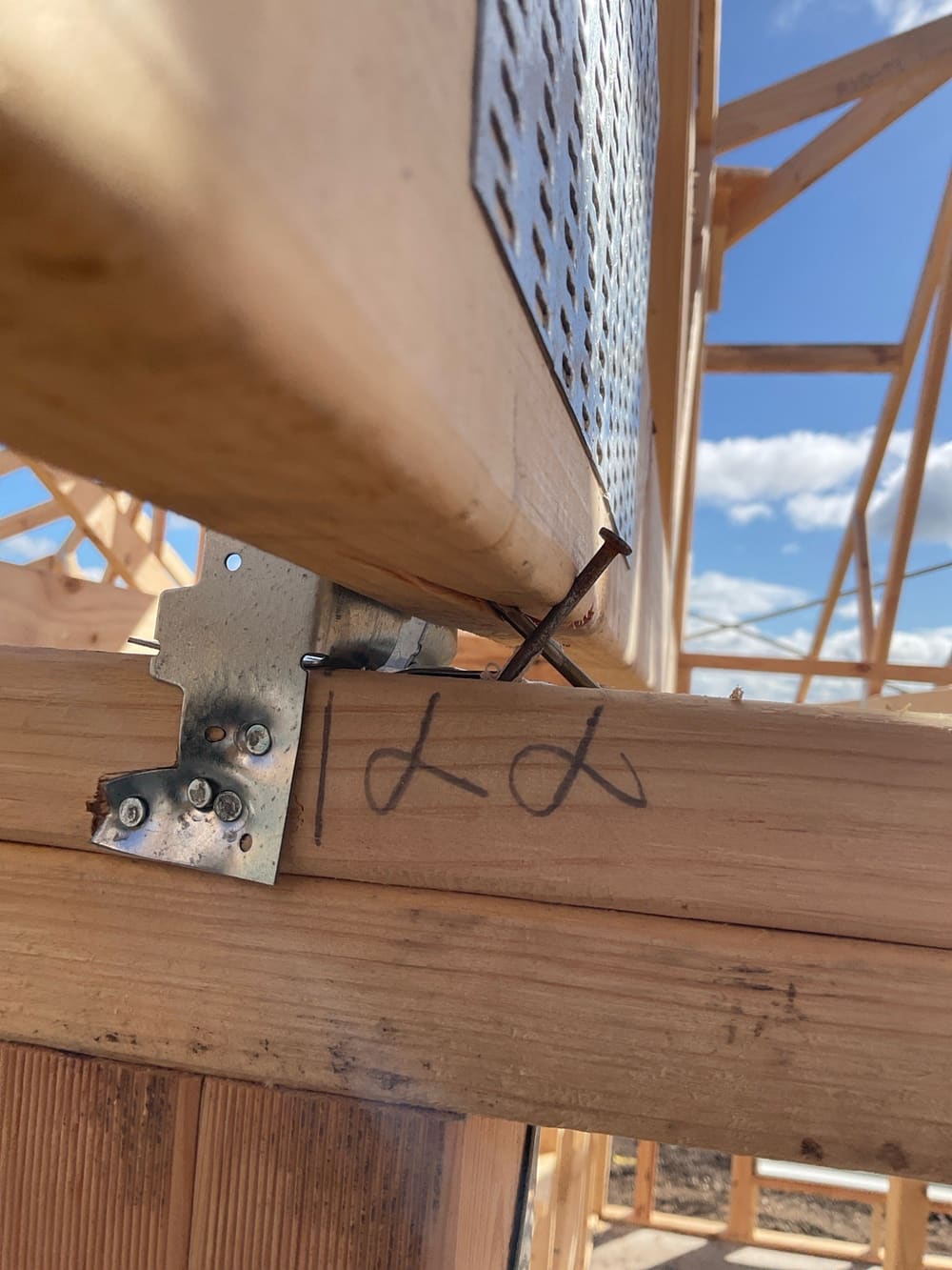 Blocking/packing under concentration of load, recorded during a frame inspection in Sunbury